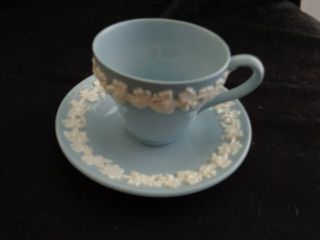 Wedgwood Made In England Cream On Lavender Queens Ware Demitasse Cup And Saucer