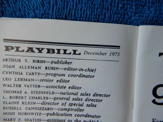 The Wiz - Majestic Theatre Playbill w/Ticket - December 9th,  1975 - Mills 3