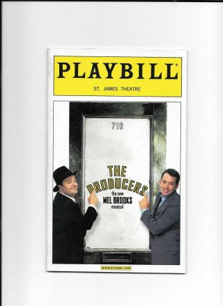 Broadway Playbill The Producers Nathan Lane Matthew Broderick Color Cover 3/2001
