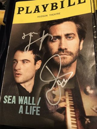 Opening Night Jake Gyllenhaal Cast Signed Broadway Playbill Sea Wall/a Life