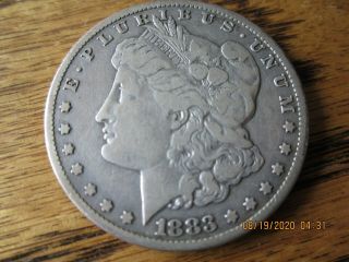 1883 - Cc Carson City 90 Silver Us Morgan Dollar.  Good Coin,  Good Date.