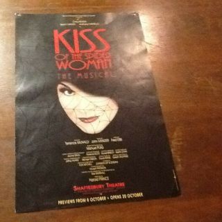 Kiss Of The Spider Woman Window Card From The Shaftsbury Theatre
