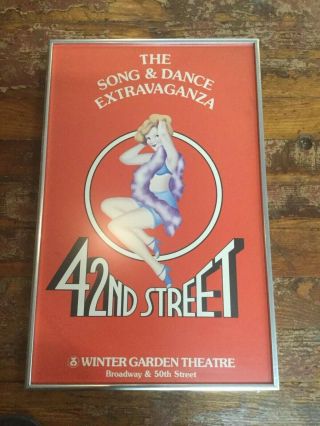 42nd Street Broadway Musical Poster Window Card Winter Garden Theatre Framed