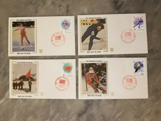 China Prc 1980 Winter Olympics First Day Cover Silk Cachet