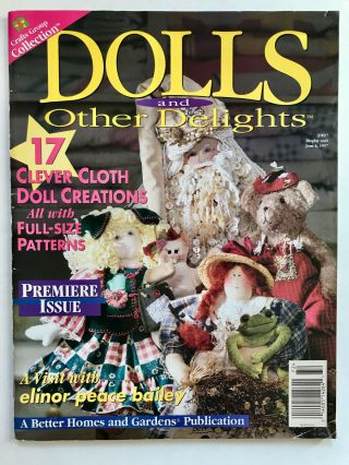 Dolls And Other Delights 1997 Elinor Peace Bailey/other Doll Artists Patterns