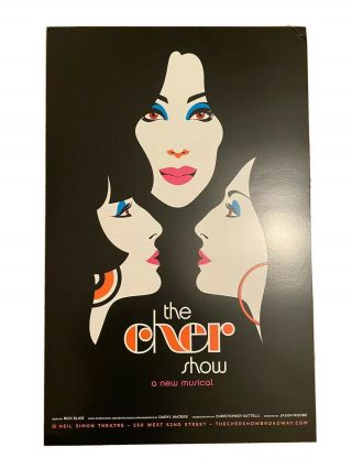 The Cher Show Broadway Musical Poster Window Card