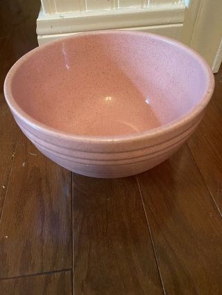 Vintage Mccoy Pink Speckeled Mixing Bowl