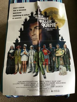 Vint Movie Poster Orig Theater Twinkle Killer Kane 1980 Monster Frankenstein