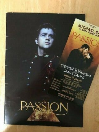 Passion Brochure From London 1996 Production With Michael Ball