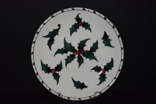 Lefton Holly Candy Cane Dinner Plate