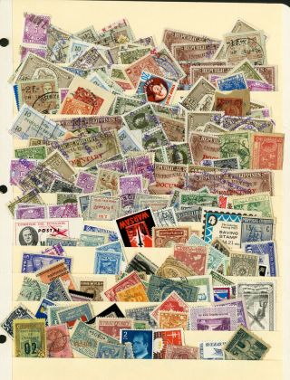 Worldwide Stamps Revenues Unsearched A - Z Over 200x,