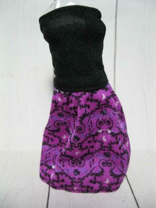 Cam Create A Monster High Doll Clothes Black/purple Strapless Werewolf Dress