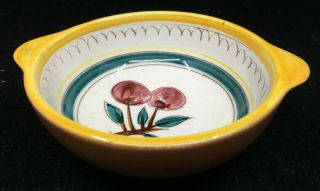 Stangl Pottery 1 Lugged Soup Bowl Terra Rose Fruit Cherries Branches 3698 3700