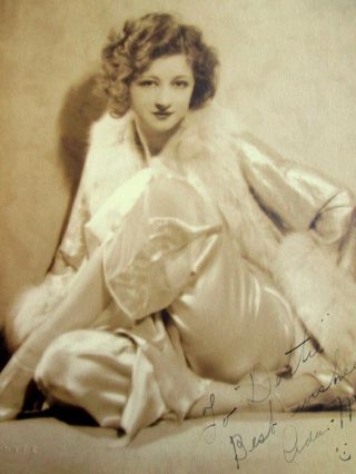 1920s Ada May Rio Rita Ziegfeld Dancer Movie Actress Autographed Photo Vtg Phyfe