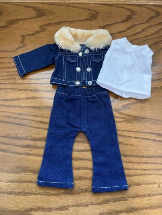 Jean Jacket Jeans White Shirt Outfit Fits American Girl Our Generation 18” Dolls