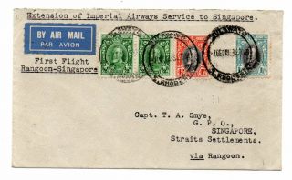 S Rhodesia 1933 Accept For Imperial Airways Flight To Singapore Scarce Stage