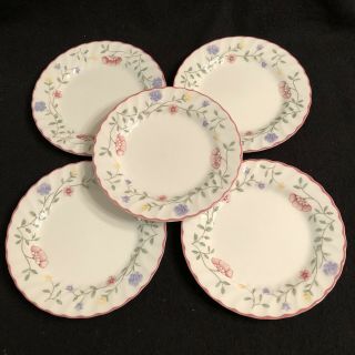 Set Of 5 Johnson Brothers China Summer Chintz Bread & Butter Plates 6 " England