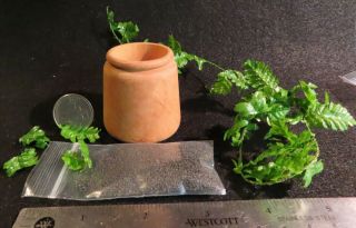 Pot Planter Green Vine Leaves Mulch Garden Decor - OK 1:12 - Mini FG9807 3