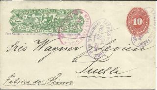 Mexico Wells Fargo Express Postal Envelope Hermosilla Dec/24/1894