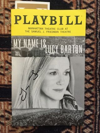 Laura Linney Signed My Name Is Lucy Barton Broadway Playbill