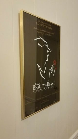 Custom Framed Broadway 1994 Beauty And The Beast 14 X 22 Poster