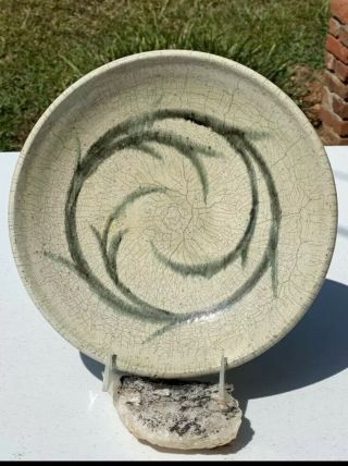 Vintage Walter Hobbs Pottery Hand Made And Crafted Plate Bowl Artist Signed Art