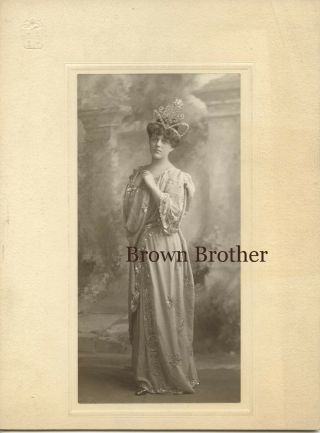 1902 Actress Daisy Green Broadway Theatre Mounted Cabinet Photo By Theo Marceau
