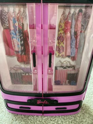 Barbie Pink Wardrobe Closet - Hard Plastic Carrying Case 2