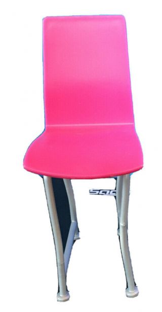 6” Talk Pink And Gray Chair/bar Stool 2” Wide Smoke Great Addition