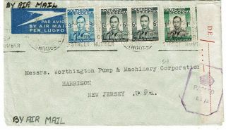 Southern Rhodesia 1944 Bulawayo Cancel On Airmail Cover To The U.  S. ,  Censored