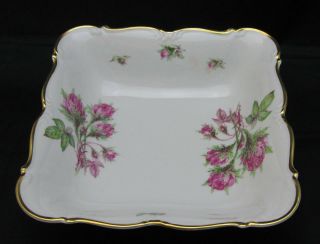 Edelstein Moss Rose - Square Serving Dish (9 - Inch) - Vintage Bavarian China