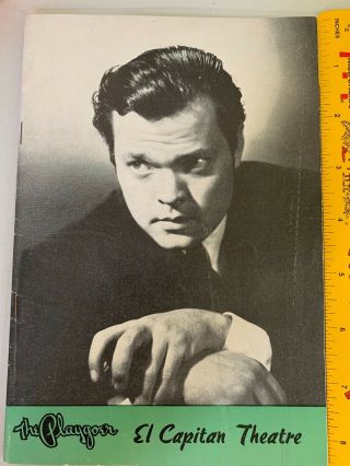 The Playgoer,  El Capitan Theatre - Orson Welles Citizen Kane 1941 Program