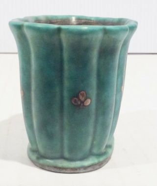 Gustavsberg Argenta Toothpick Cigarette Holder Sweden Art Pottery Green Ceramic 2