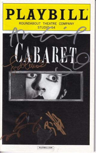 Cabaret Alan Cumming,  Michelle Williams & Cast Signed Broadway Playbill 2014