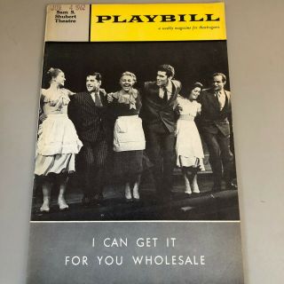 1960s Musical Playbill Barbra Streisand I Can Get It For You 6/4/62