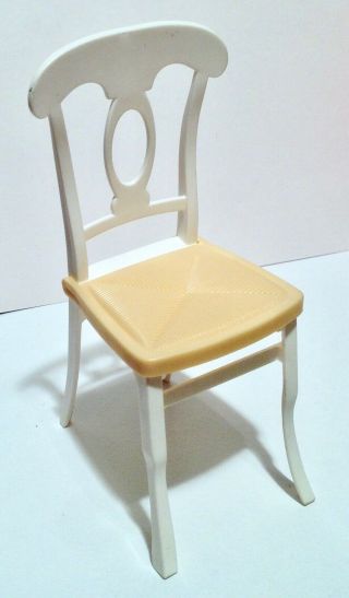 Barbie Doll Size Yellow & White Chair