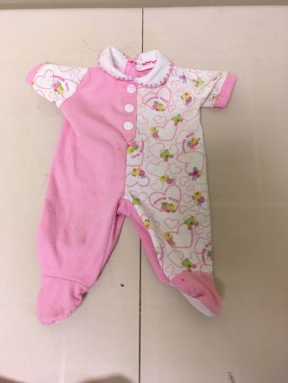 Fisher Price Little Mommy Baby Doll Pink Sleeper Pajamas Clothes