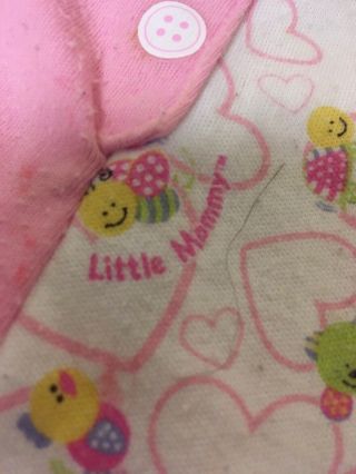 Fisher Price Little Mommy Baby Doll Pink Sleeper Pajamas Clothes 3