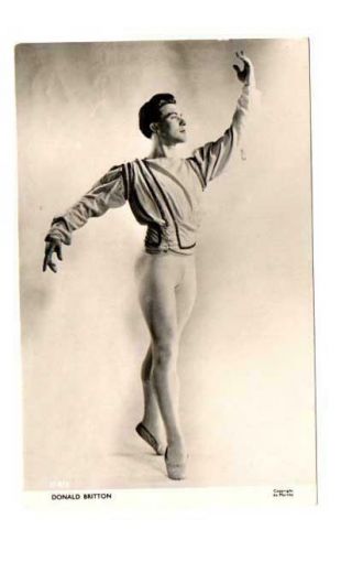 British Ballet Dancer Donald Britton,  Real Photo Postcard,  Royal Ballet