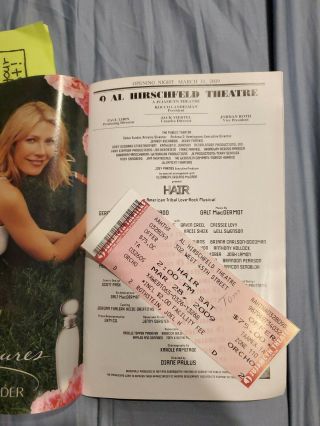 Hair Broadway Opening Night Playbill & Flyers,  Caissie Levy Gavin Creel 2