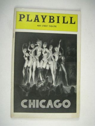 Chicago Playbill 1976 46th Street Theatre Gwen Verdon Jerry Orbach Nemetz