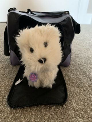 American Girl Doll Pets Coconut Dog With Carrier