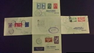1937 Air France Airmail Cover To Natal With Usa Hong Kong Brasil Sections