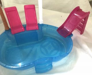 Barbie GLAM SWIMMING POOL with Lounge Chairs and Slide - - Pool Playset - 3