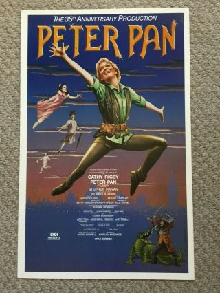 Cathy Rigby Peter Pan 35th Anniversary Musical Theater Lobby Poster 22x14