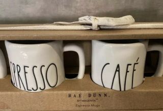 Rae Dunn Mini Espresso Mugs (Set Of 4) Gift Set 2