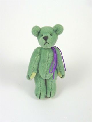 Dollhouse World Of Miniature Bears,  Pale Green 2 1/2 "