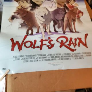 WOLF ' S RAIN DVD RELEASE MOVIE POSTER 40 X 27 LARGE POSTER IN GOOD COONDITION 3