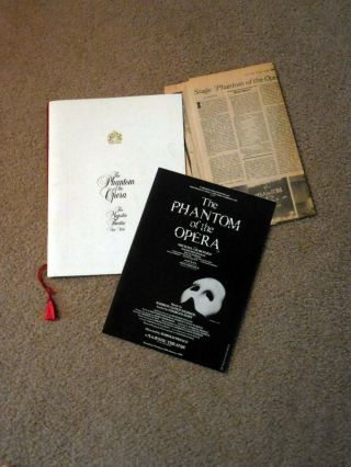 Phantom Of The Opera Premier January 26 1988 Souvenir Program - Majestic Theatre