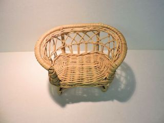 Set of Rattan Doll Furniture - 2 Chairs,  Loveseat and Table 3